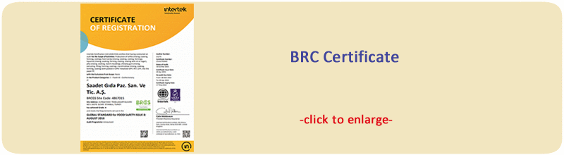 Saadet BRC Certificate